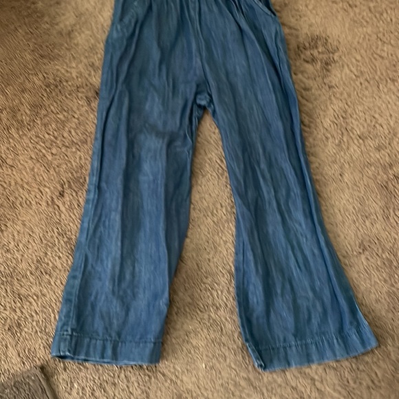 Girls jean overalls with elastic waist 10/12 large - Picture 2 of 5